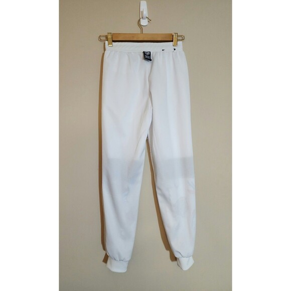 NFL Team Apparel Kids Sweatpants White Lined Football Logos ICER Brands Sz 10-12 - Picture 4 of 8